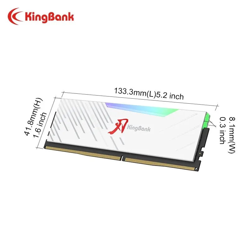 KingBank DDR4 DDR5 RGB память 3600 4000 6000 6400 МГц 8GBx2 16GBx2 32GBx2 64 Гб оригинальный чип, двухканальный потрясающий Настольный ОЗУ