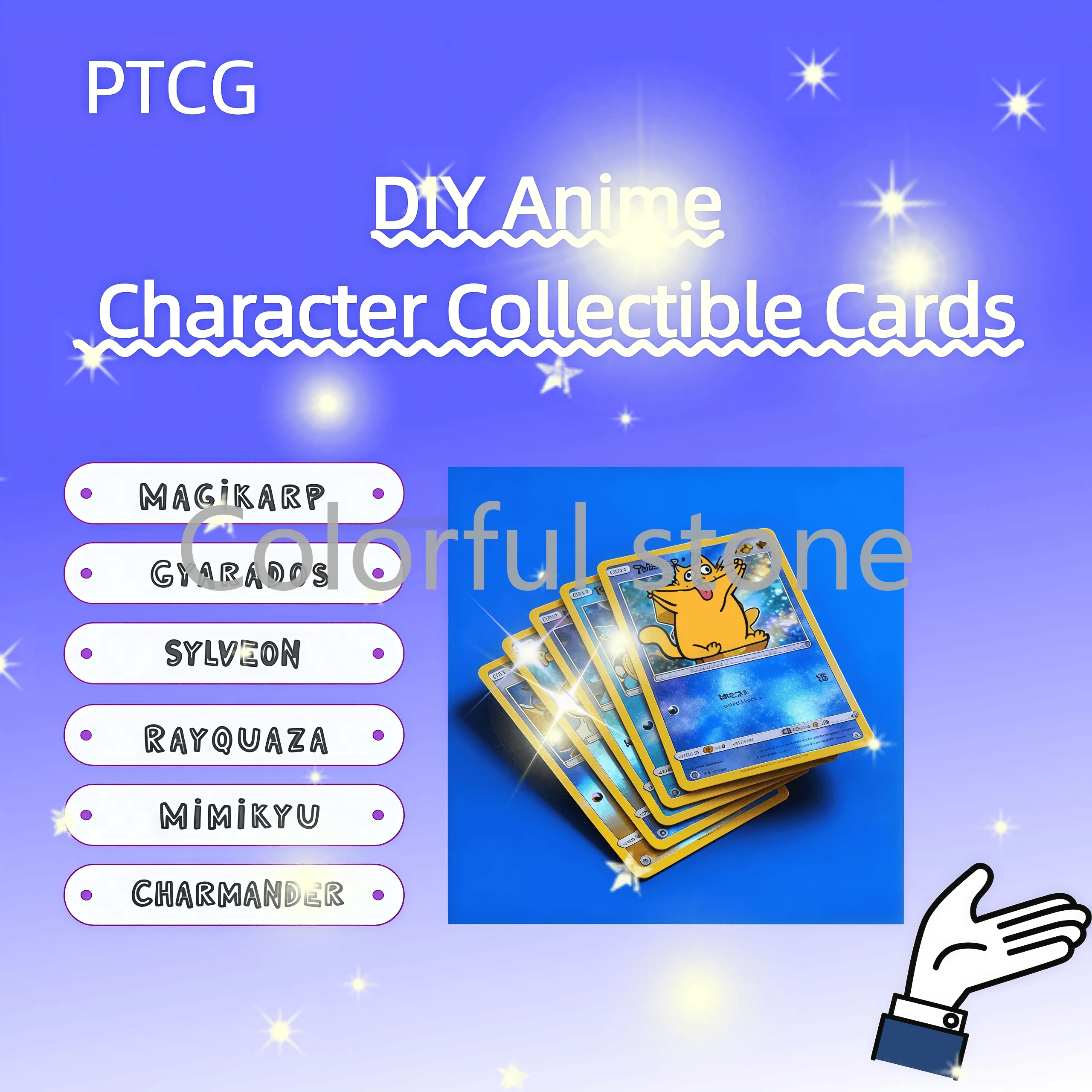 

Покемон Аниме DIY Классическая коллекционная карточка Серия Terastal Стеклянный собор Eeveelution Пикачу Косплей Варианты Энергетические карты Gosanke