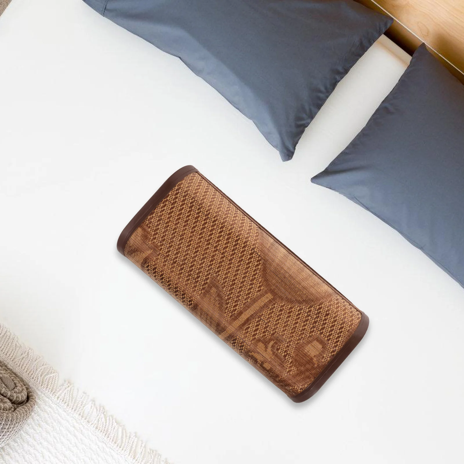 

Bamboo Pillow Ergonomic Neck Sweat Steam Room Breathable Pillows Back Rest Home Elderly