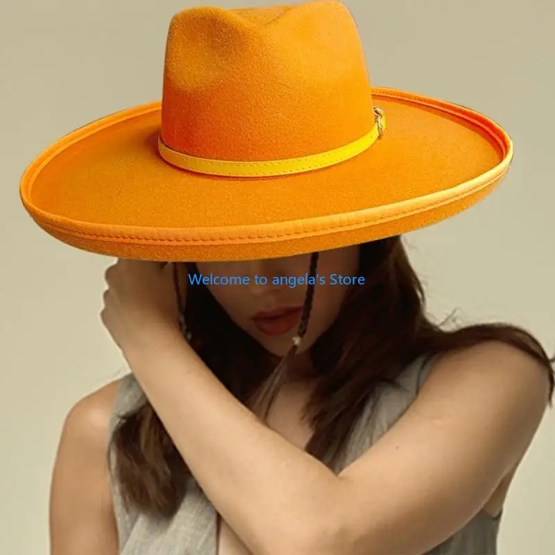 

X4YC Шляпа регулируемого размера, индивидуальная модная шляпа, элегантная шерстяная теплая винтажная шляпа