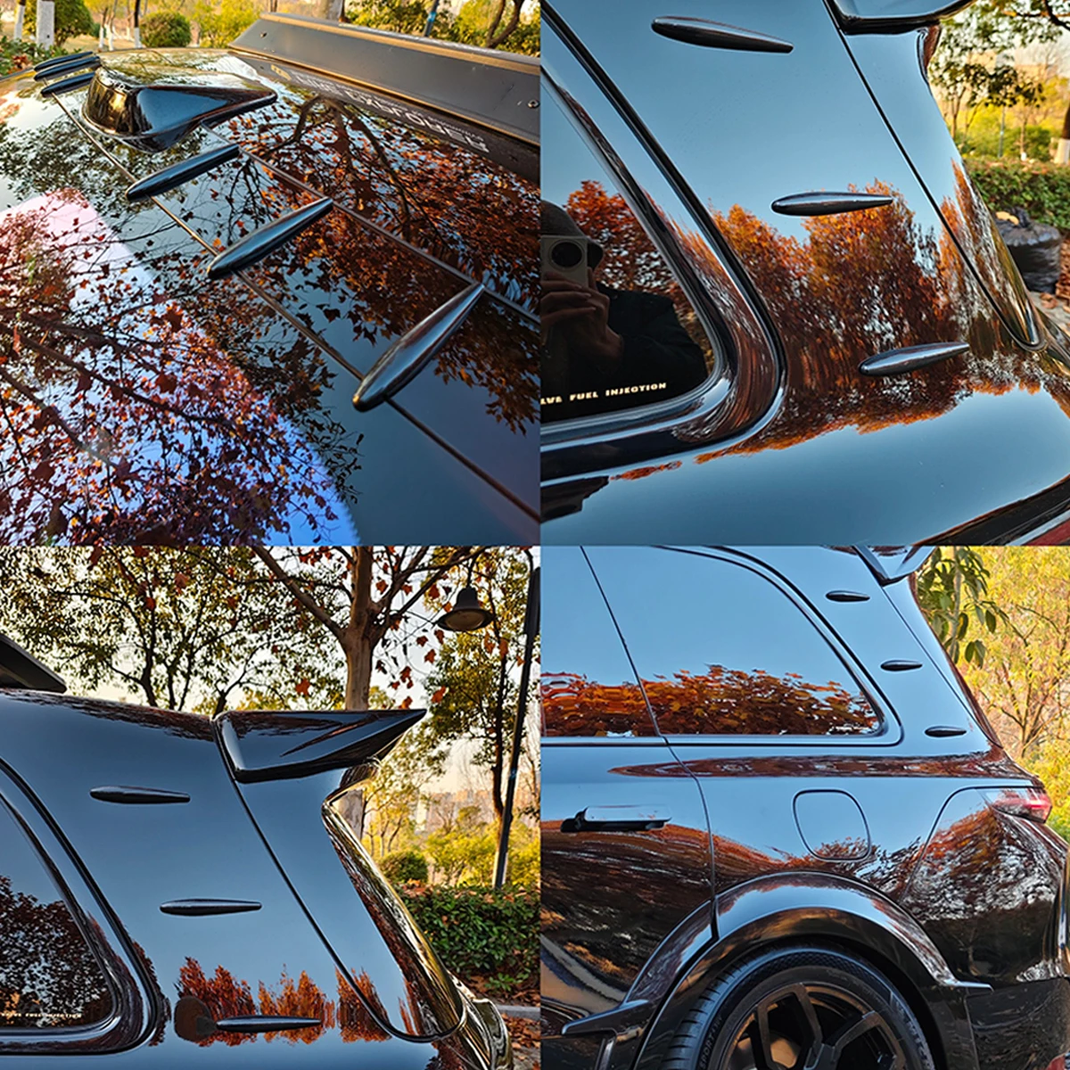 8 قطع من زخارف السيارة الخارجية، زخرفة سبويلر صغيرة معدلة للسيارة، شرائط زخرفية رياضية للسيارة، ملصقات تزيين السيارة