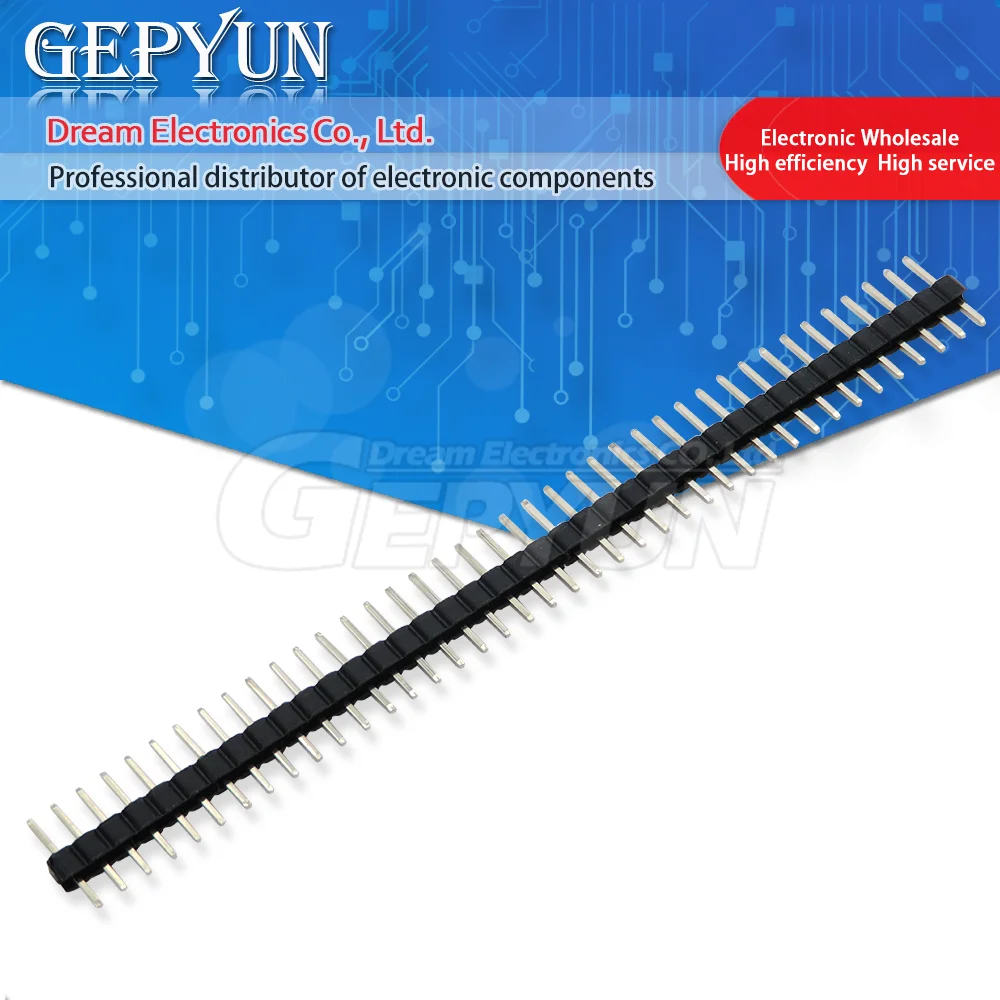 10PCS/Lot 2.0mm 40Pin Male Straight/Curved Needle Header Single/Double Row 1*40P/2*40P Connector Copper 90 Degrees