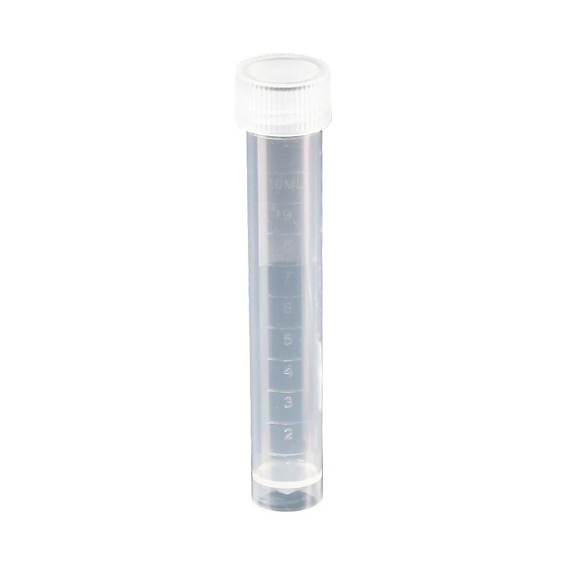 Lab Plastic Frozen Test Tubes 10ml cryotube Centrifuge tube Vial Seal Cap Container for Laboratory School Educational , 30pcs