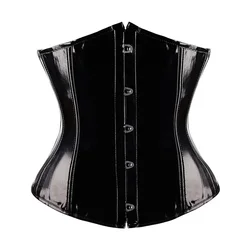 Women Corset Sexy Underbust Corsets And Bustiers Body Shaper Slimming PVC Lingerie Waist Trainning Tops Steampunk Corselet