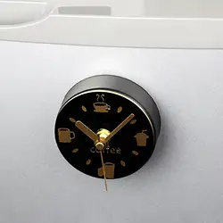 Portable Magnet Wall Clock Fridge Magnet Coffee Pattern Home Decoration Clock Watch Electronic Watch