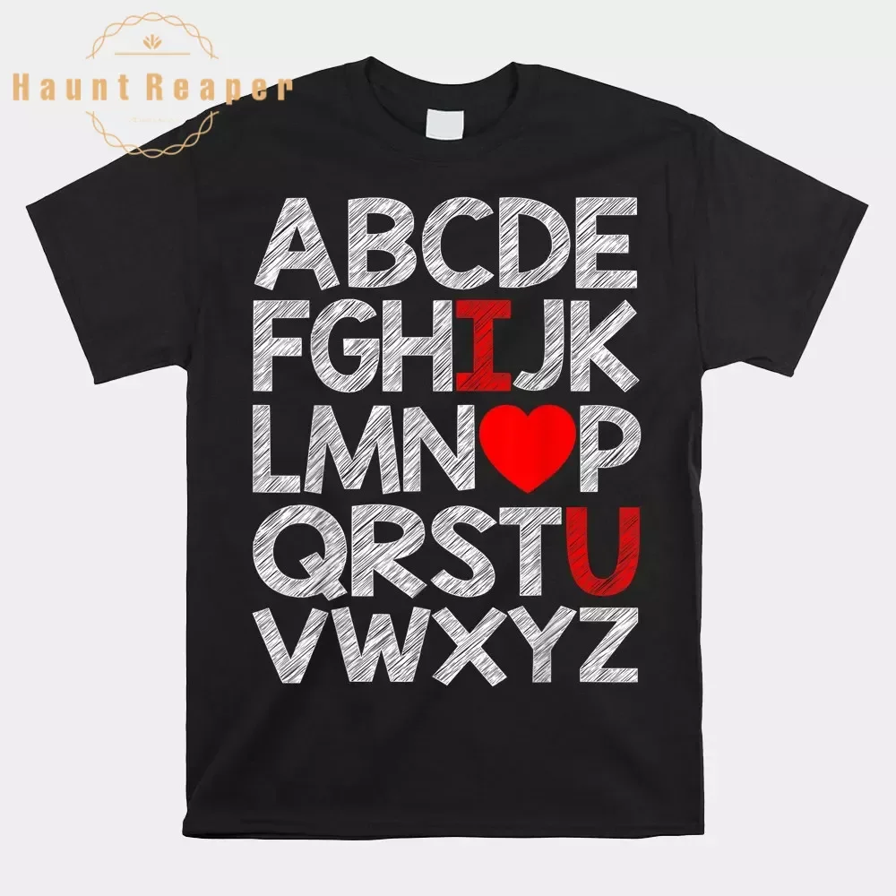 Haunt Reaper Men T Shirt Alphabet Abc I Love You Funny Valentines Day Heart Shirt New T-Shirt New Cool Tee Shirt