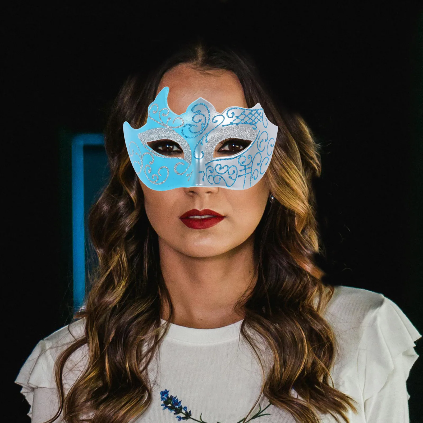 

Painted Mask Fancy Dress Cosplay Masks Masquerade Party Accessories Halloween Prop Carnival Miss