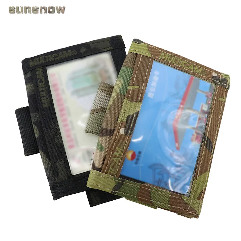 Tactical ID Card Holder Case Pouch Neck Lanyard and Credit Card Organizer Change Purse ID Wallet Holder