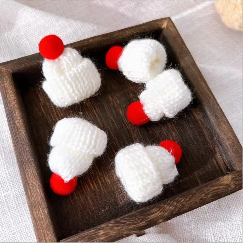 1pcs Christmas Wine Bottle Covers Mini Santa Hats Scarf Christmas Scarf Santa Hats for Dolls Home Decor Christmas Supplies