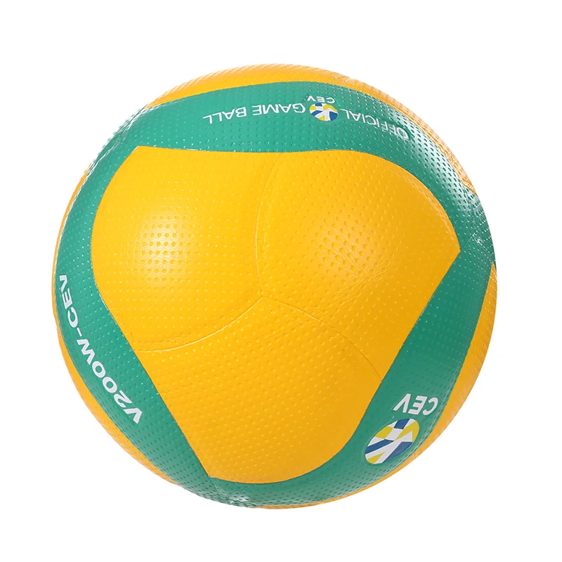 V200W Volleyball Blau Gelb Größe 5 Hochwertiger PU-Heißklebe-Volleyball für Jugendliche und Erwachsene Innen- und Außenbereich – Detail 5