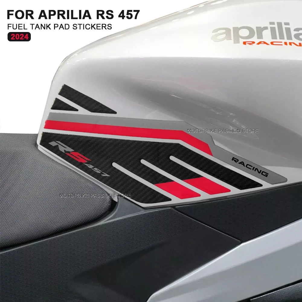 Rs 457 2024 3d Epoxy Sticker Beschermingsset Tankpad Anti Kras Sticker Antislip Voor Aprilia Rs 457 2024