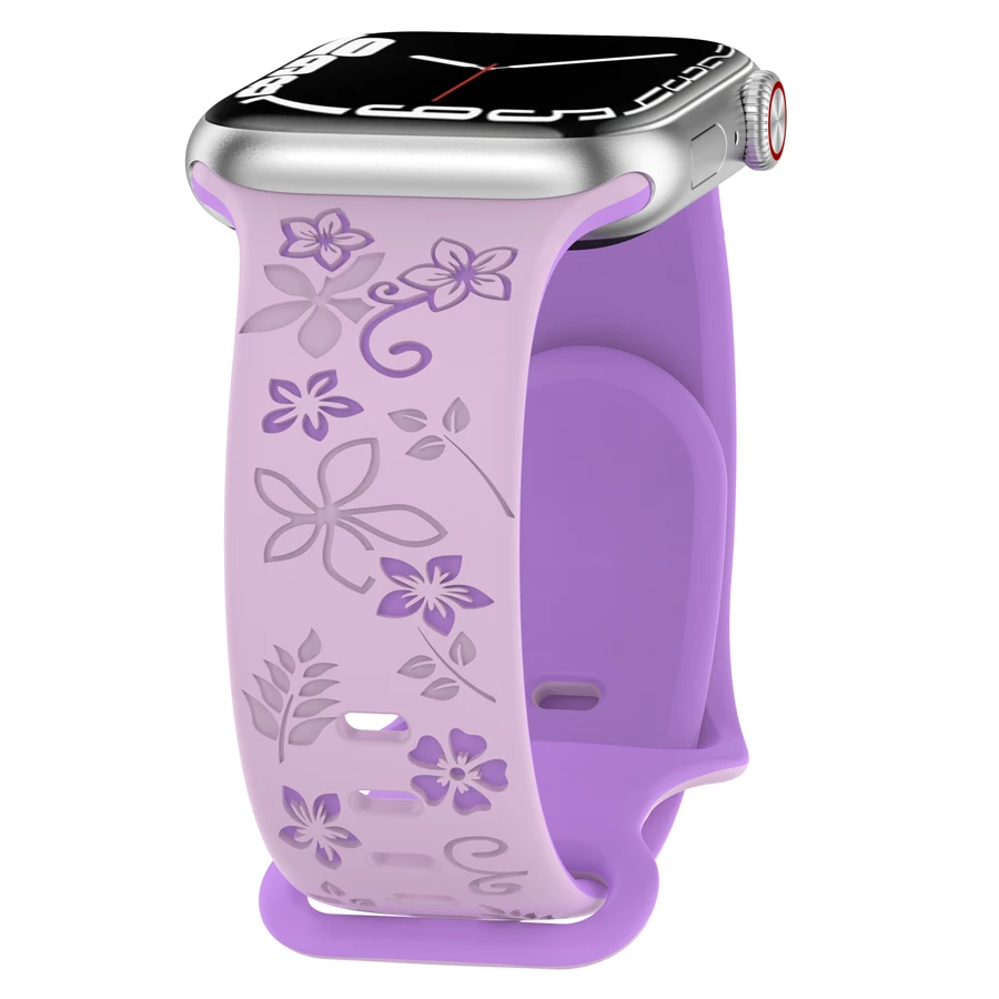 3D Bloemen Sportband voor Apple Watch Bandjes Ultra 2 3 49mm 44mm 45mm 38/40mm 41mm Armband iWatch Serie 11 10 9 8 7 6 5 4 3 SE