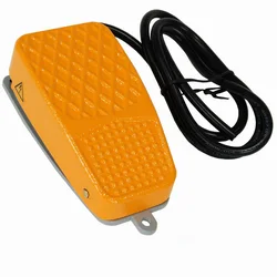 Interruptor de pie de aluminio, accesorio de Pedal antideslizante de 15CM, 250VAC, 10A, SPDT, NO NC, momentáneo, 1 unidad