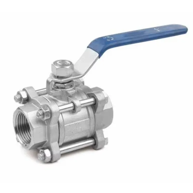 Manueller dreiteiliger Kugelhahn aus Edelstahl, hohe Qualität für Wasser, Gas, Öl, Säure bei hohen Temperaturen, OEM, anpassbar