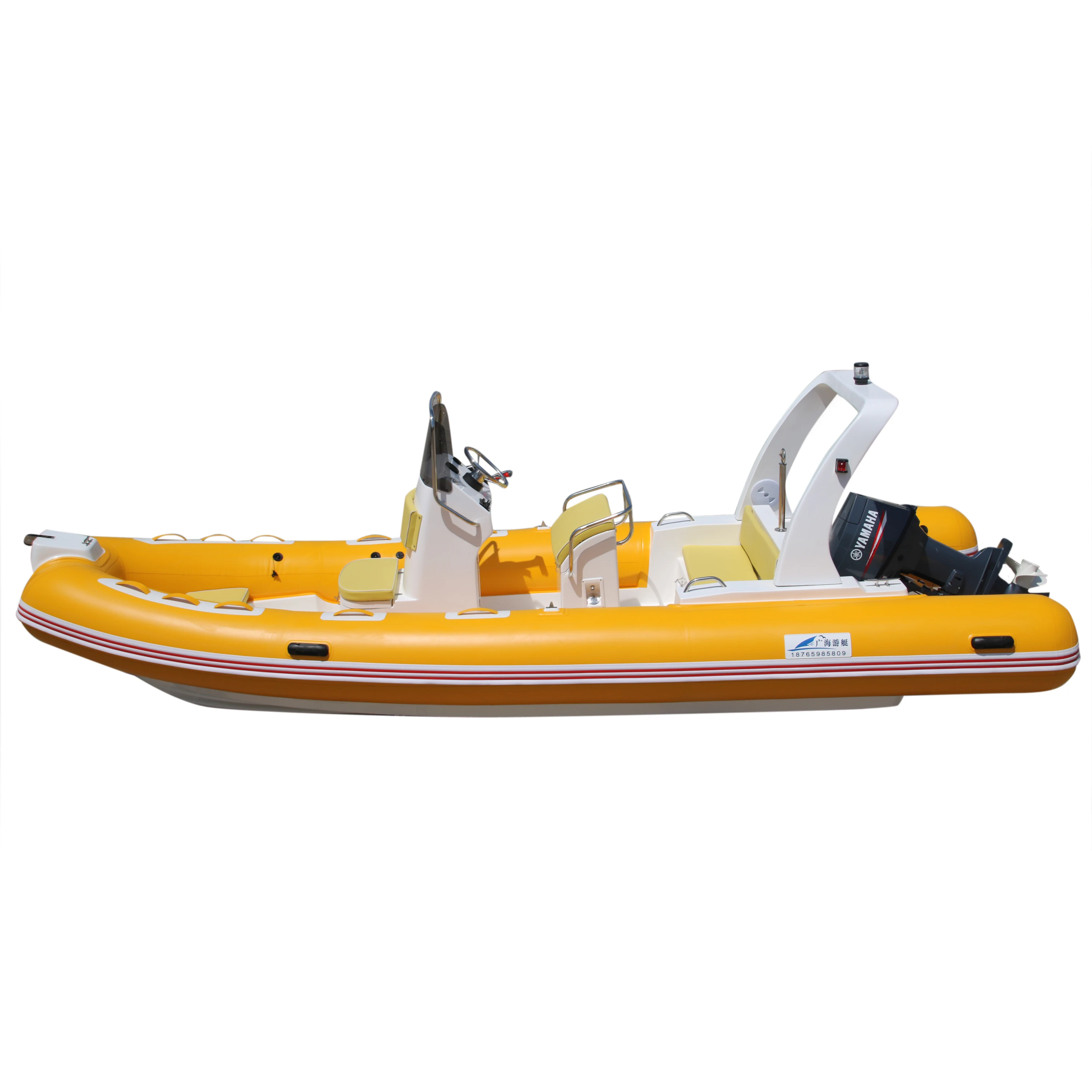 RIB580CJR New Design Fierglass hull kayak catamaran fishing boat Luxury Rigid Inflatable Boat on sale