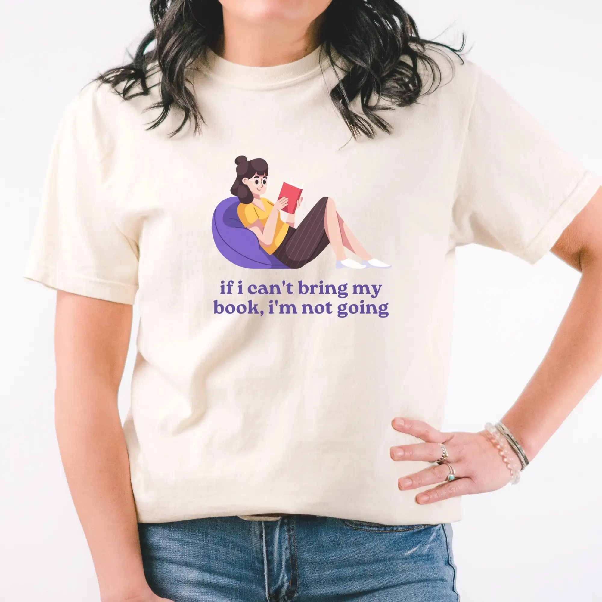 Booklover Reader T-Shirt BooktroverT Introvert Reading Life I'm Not Going If I Can't Bring My Book Lover Librarian