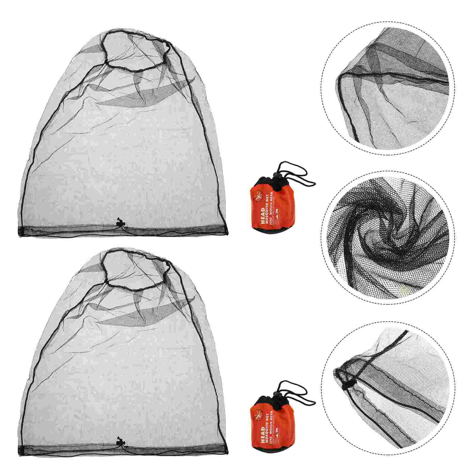 4 Pcs Mosquito Hat Protective Beekeeping Hats Fishing - Cover Web Head Outdoor Net Polyester