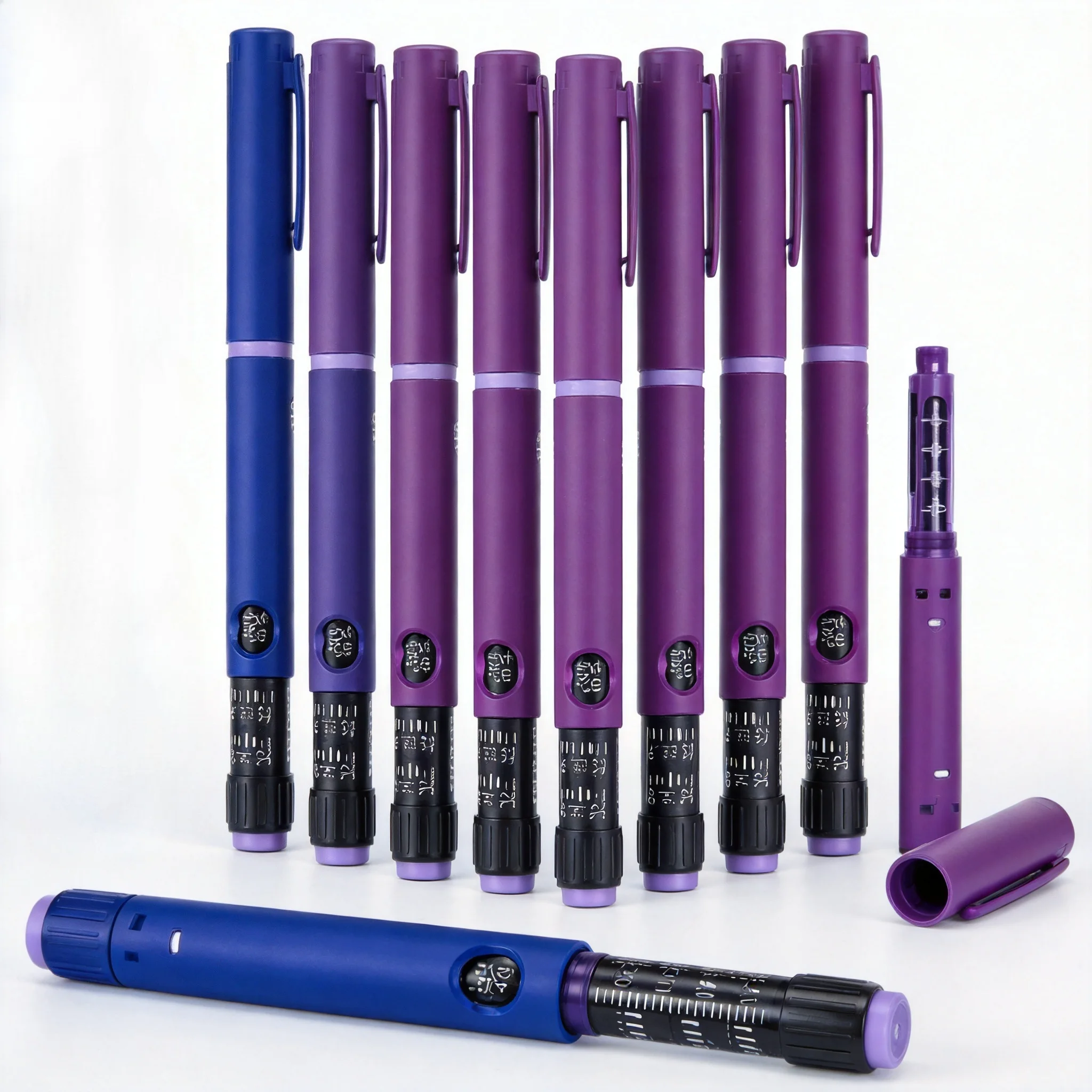 10/5PCS Rotary Push Disposable Sterile Insulin Injection Pens Adjustable Growth Hormone Dosage 60U Magic Beauty Injection Pen