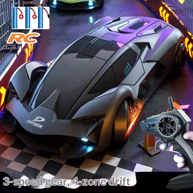 Remote Control Car 4WD Drift Sports Car With LED Lights Racing High Speed Car 2.4G RTR Radio Truck for Boy Children Kid Adult