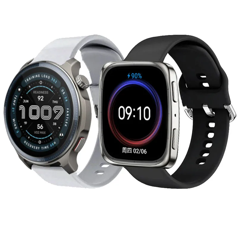 Bracelet de montre 20/22mm pour Amazfit GTS 2 4 Mini/GTS 3/GTS 2e/Active 2 (carré)/Bip 5/Bip 6, pour Amazfit Balance 2/GTR 3 Pro/GTR 2