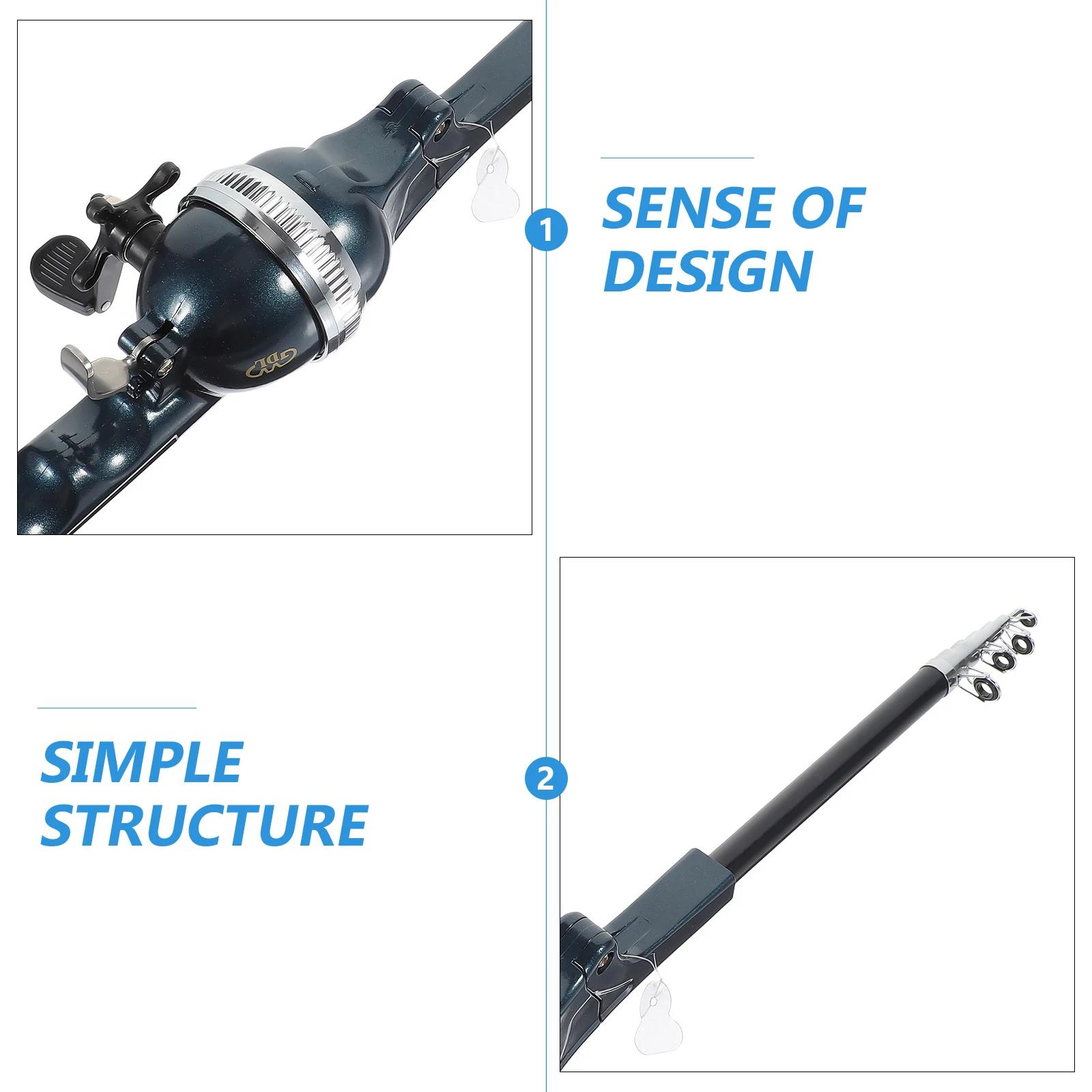 

Folding Fishing Rod Portable Collapsible Baitcasting Epoxy Extendable Travel Pole Telescopic Fishing Pole Strong Durable