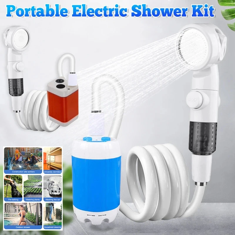 

Новый портативный душ для дома и улицы, универсальный походный душ с регулируемым давлением воды, набор для кемпинга и душа на природе