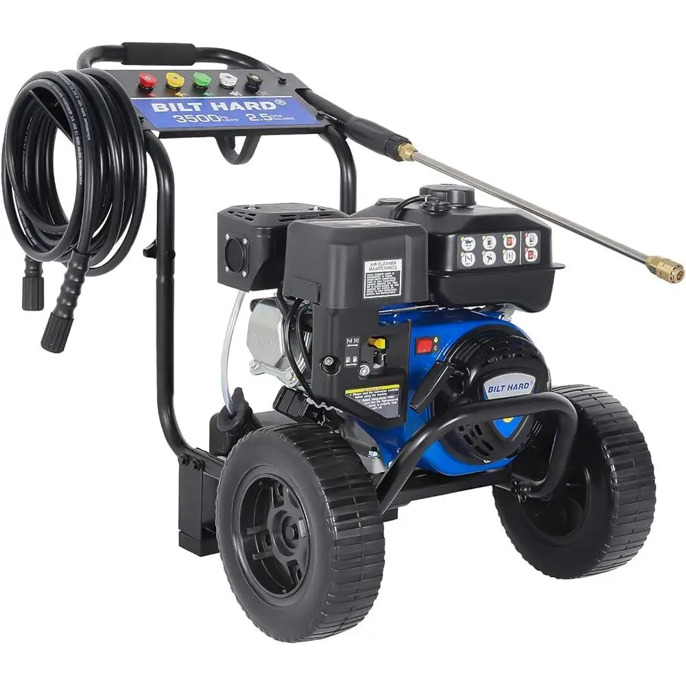 Powerful 3500 PSI Gas Pressure Washer 2.5 GPM 224cc Engine with Spray Wand and 5 Quick Connect Nozzles