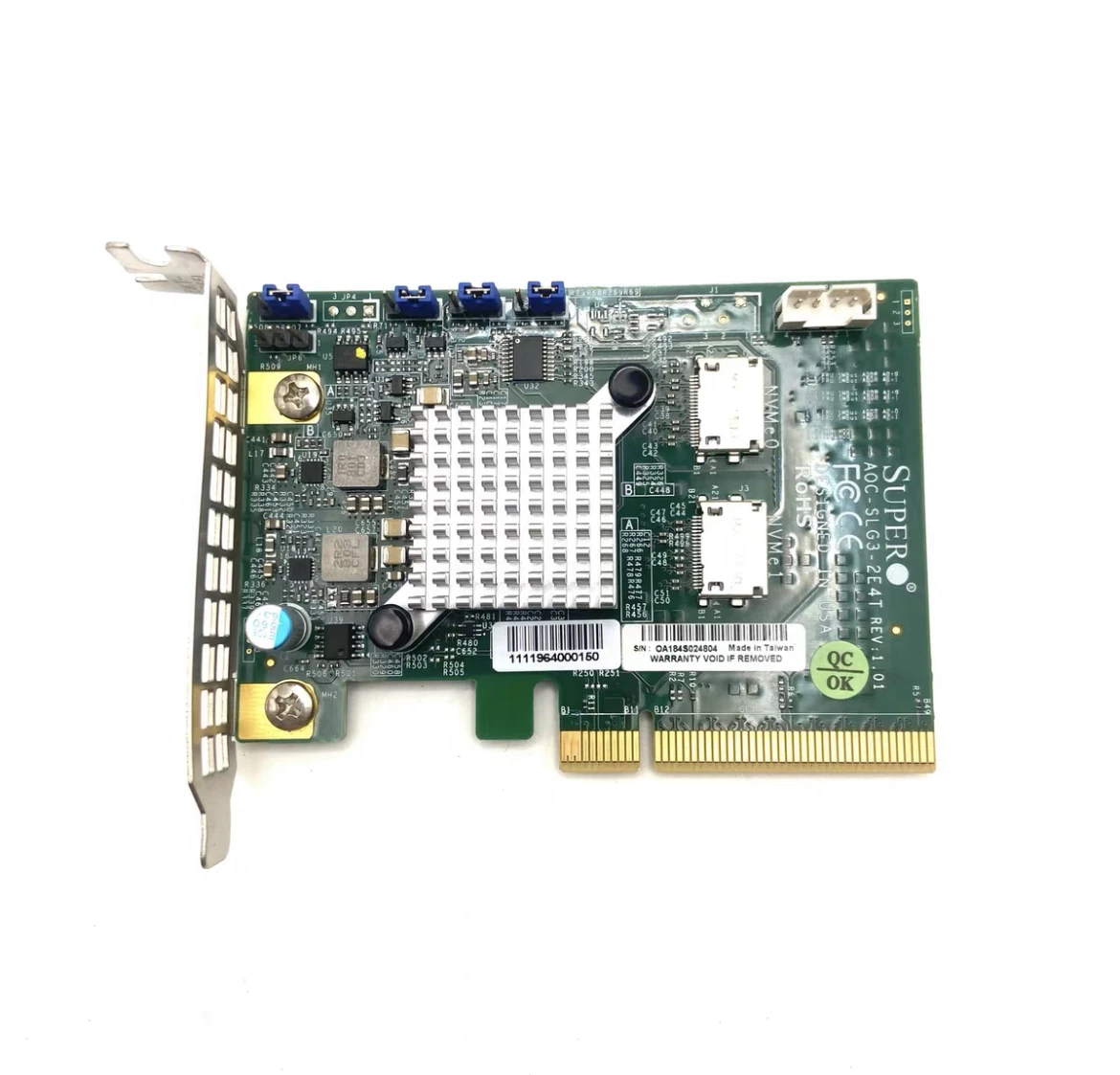 Original For Ultra Micro AOC-SLG3-2E4T PCIe NVMe U.2 Adapter Card Oculink SFF-8611 Extended Card