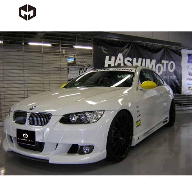 Fiberglass Front bumper Side skirts Rear diffuser RIEGER style Body Kit Car Accessories for BMW M3 E92 E93