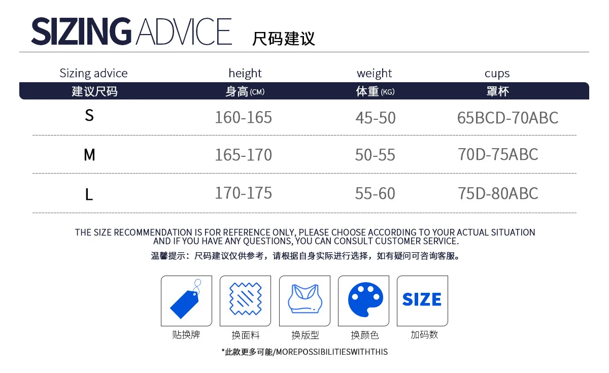 Size chart and fit details