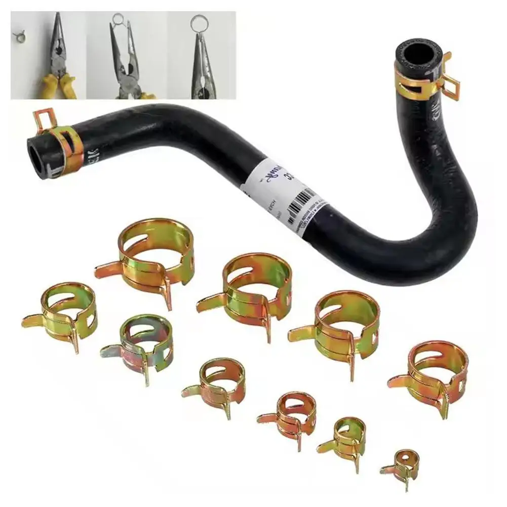 

1 Pcs Spring Hose Clamp Pliers Zinc Plated Gas Water Hose Clamp Car Fuel Hose Pliers Accessories For Ships Chemical Industry