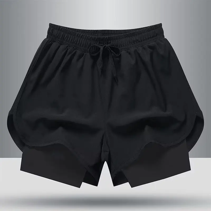 

1pcs Mens Gym Sports Shorts Mans Running Shorts 2 In 1 Quick Dry Workout Training Fitness Jogging Short Pants Summer Males Short