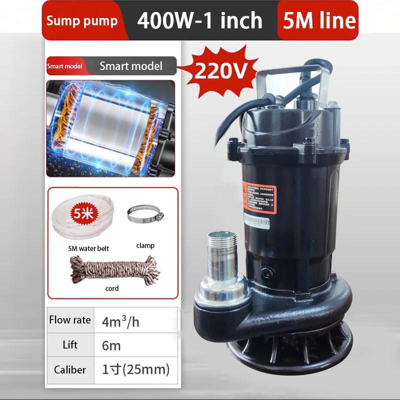 220V Uitwerpselen Pompen Modder Riolering Pomp Snijden Riolering Pomp Kleine Huishoudelijke Dompelpomp Septic Tank Pomp Pompmachine