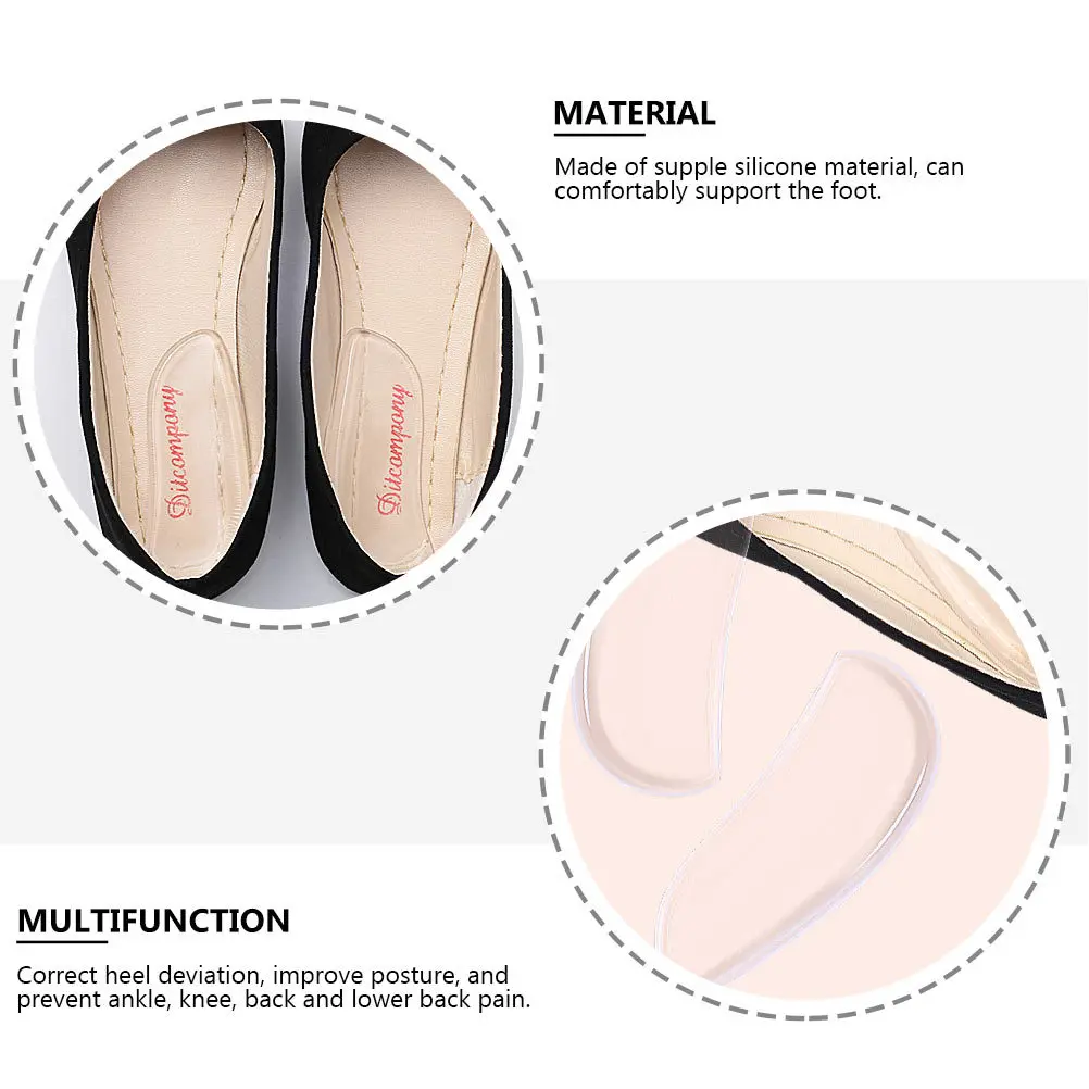 

4 Pairs Orthopedic Pad Shoes Insole Insoles for Correcting Pads Half Heel Plantar Fasciitis