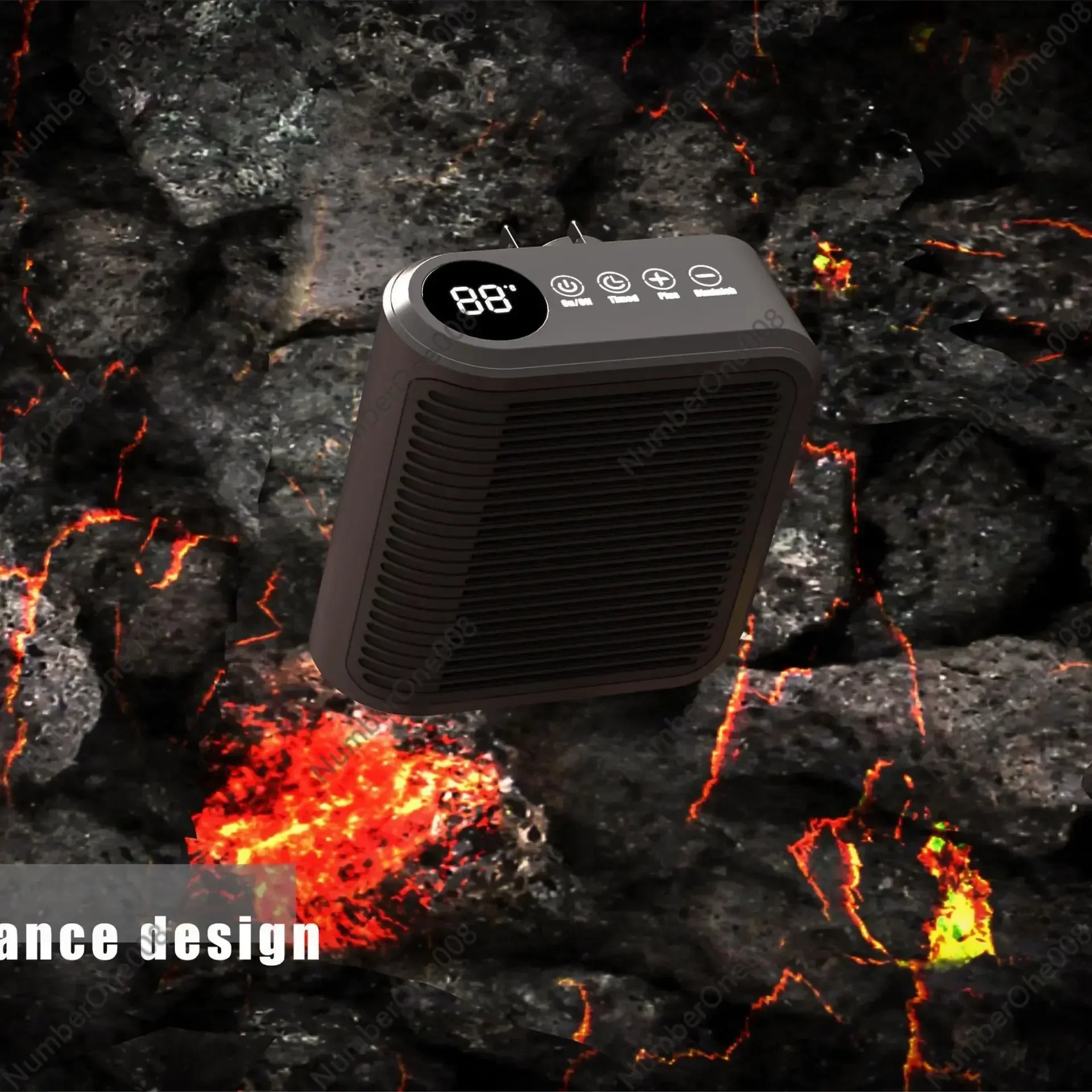 Wall Mounted Mini Heater 400W 800W Ceramic Electric Heater with Timer Touch Control