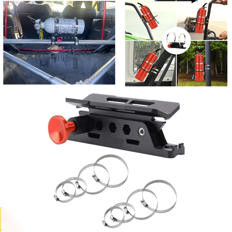 Soporte de montaje para extintor de incendios, barra antivuelco de coche, repuesto para Jeep Wrangler LJ JK para ATV/UTV, correa de montaje ajustable para extintor