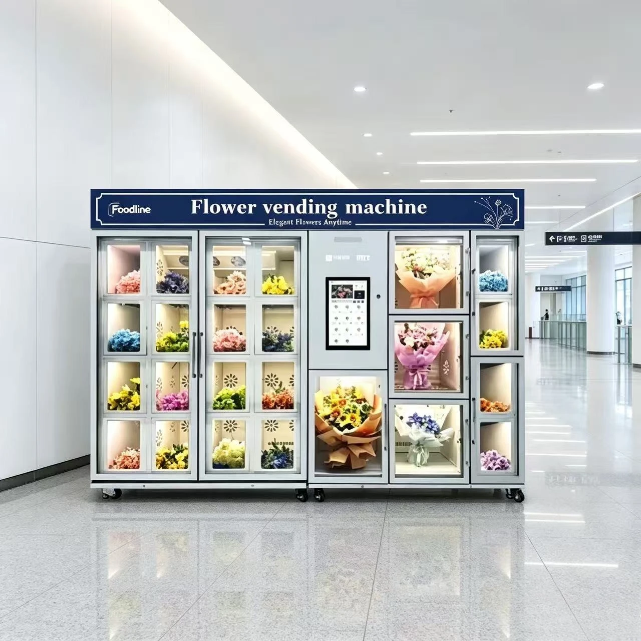 FL Customized High Quality Wholesale Self Service Machine for Flower Shop Fresh Flower Vending Machine Smart Technology Sale