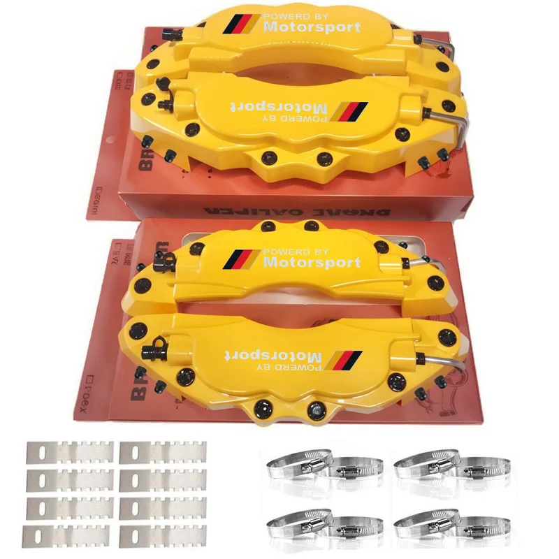 

Fixing By Screws,4Pcs ABS Plastic Brake Caliper Cover,Motor Sport Logo,Car Styling Car Accessiries