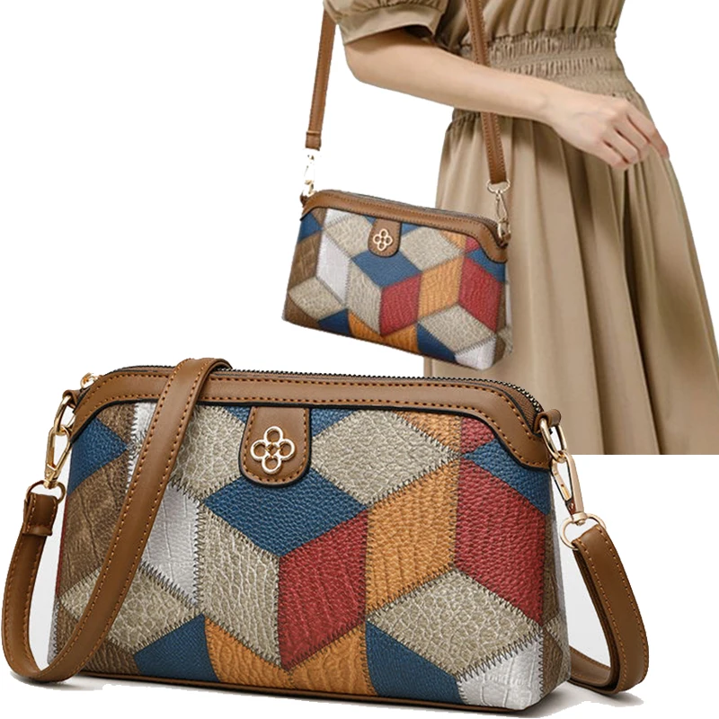 

New Neutral Style Backpack for Men and Women, Cross-body Bag, Small-sized Ethnic Single Shoulder Bag, Color Combination