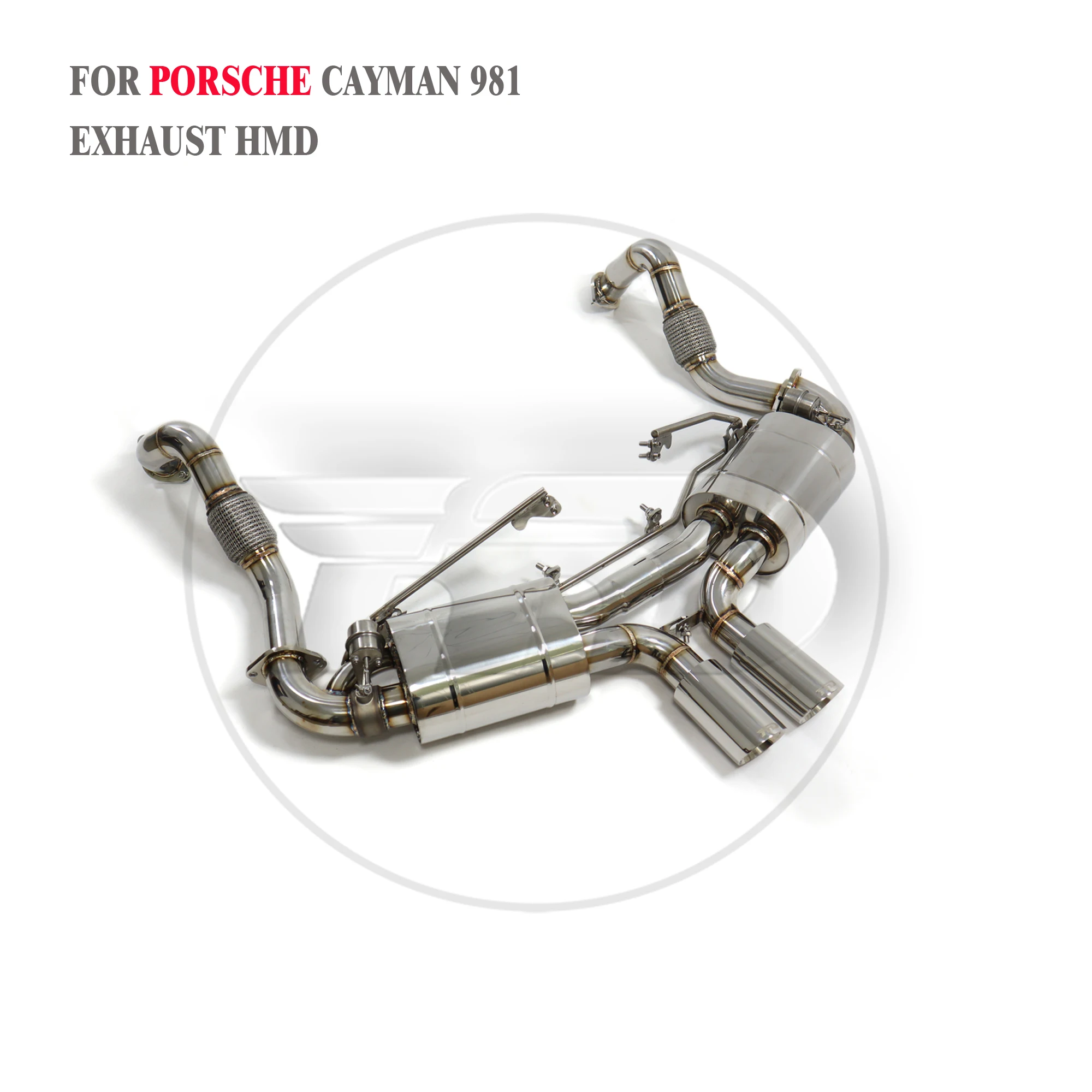 HMD Stainless Steel Exhaust System Performance Catback For Porsche Cayman Boxster 981 2013-2016 Muffler With Valve