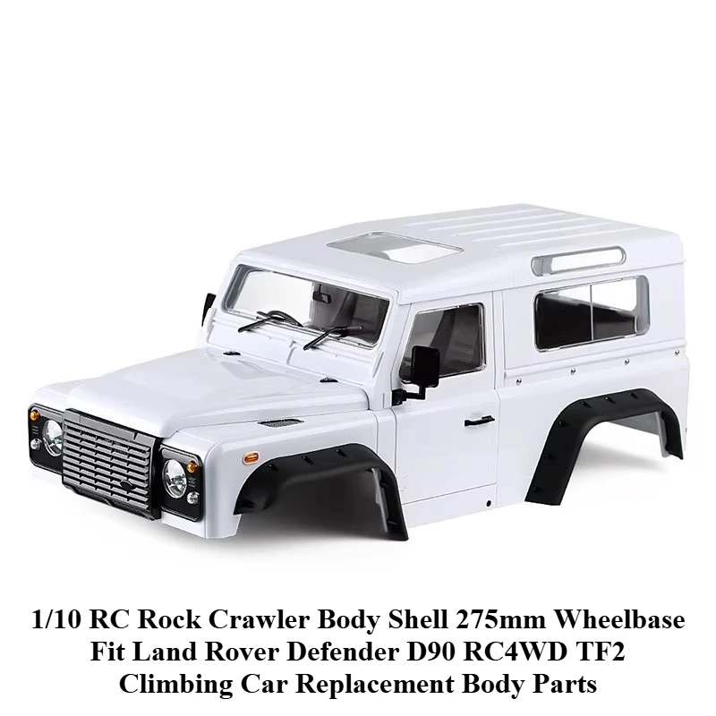 

Кузов для радиоуправляемого краулера 1/10, колесная база 275 мм, подходит для Land Rover Defender D90 RC4WD TF2, запасные части для радиоуправляемых машин для бездорожья