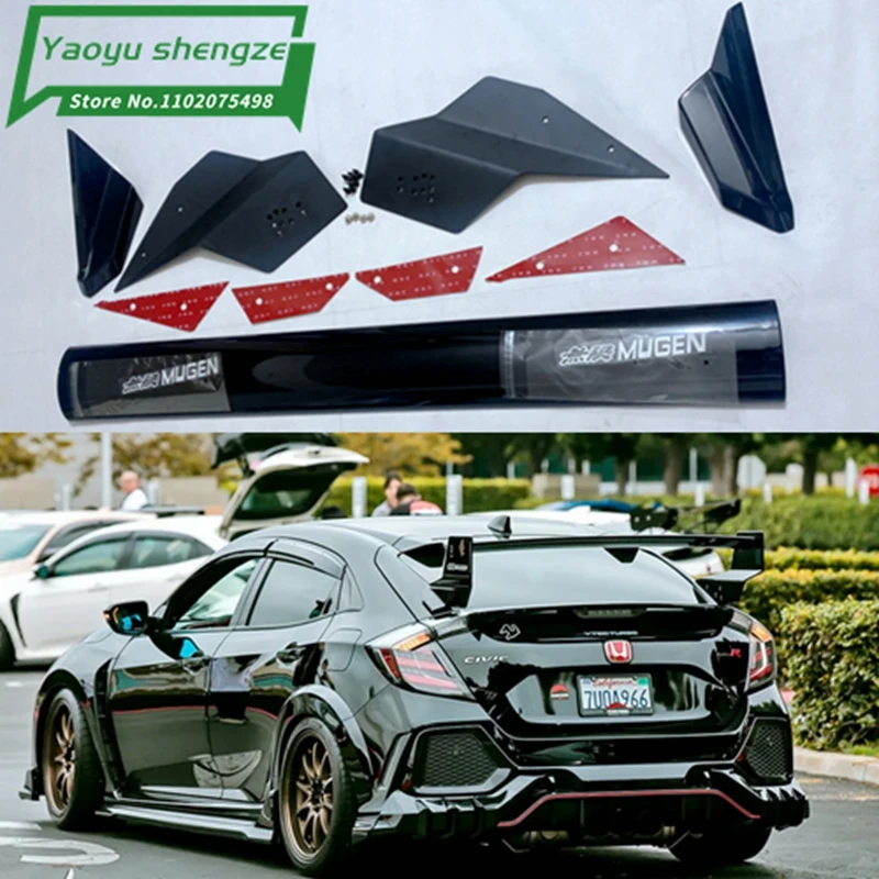 

For Honda Civic 10th spoiler Hatchback Civic 2016-2021 FK4 FK7 FK8 MUGEN ABS spoiler tail JDM modification