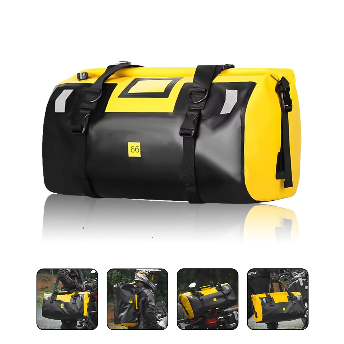 Waterdichte 20L/40L/50L/66L/70L/100L Droge Opbergtas voor Fiets Motor Reizen, Zwemmen, Varen, Kajakken, Kamperen & Strand