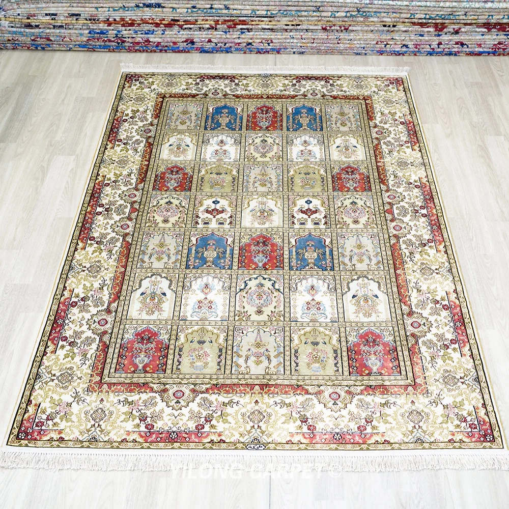 152x244cm Handmade Silk Persian Carpet Hereke Four Season Durable Rug (LH41B)