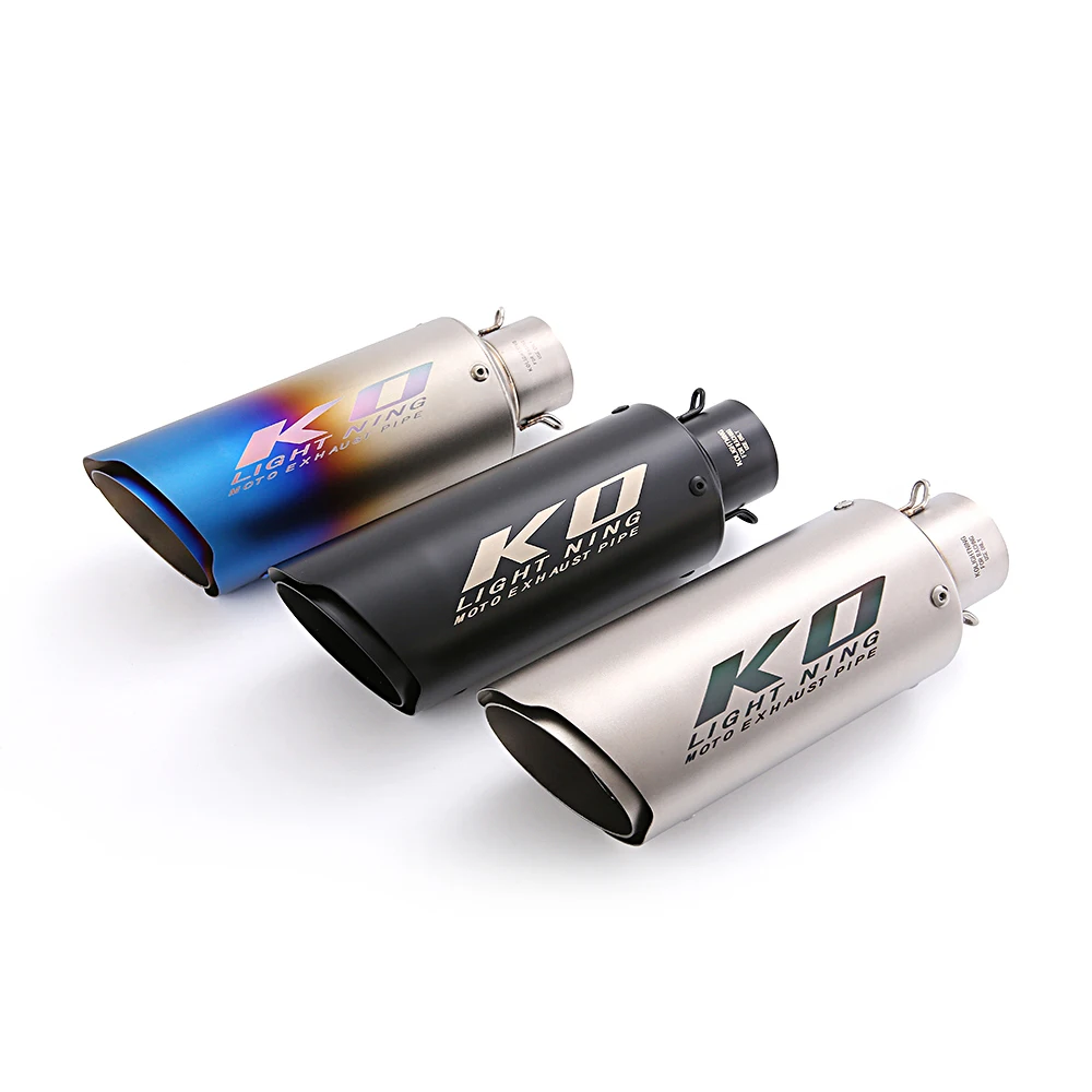 

Universal 51MM Motorcycle Exhaust Tail Pipe Stainless Steel Muffler Escape Moto With Removable DB Killer