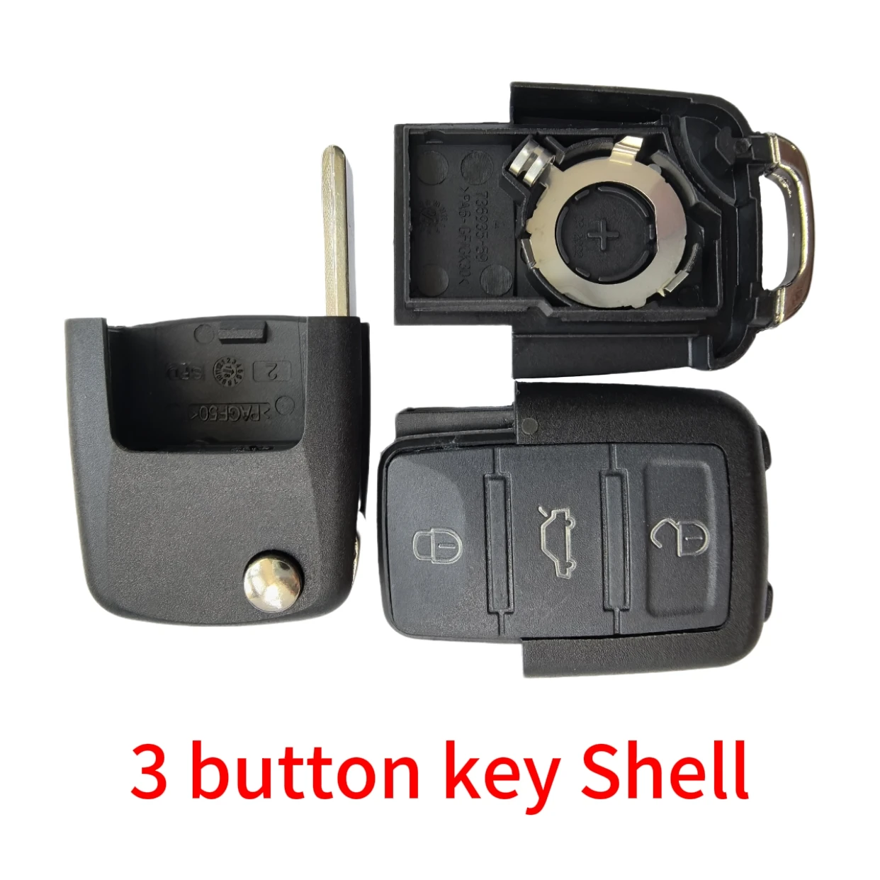 Jingxin 1J0959753P 3-Tasten 48-Chip ASK-434MHz Klappbarer Autoschlüssel für Volkswagen Beetle Golf Jetta Passat 2002-2005 1J0959753P – Detail 8