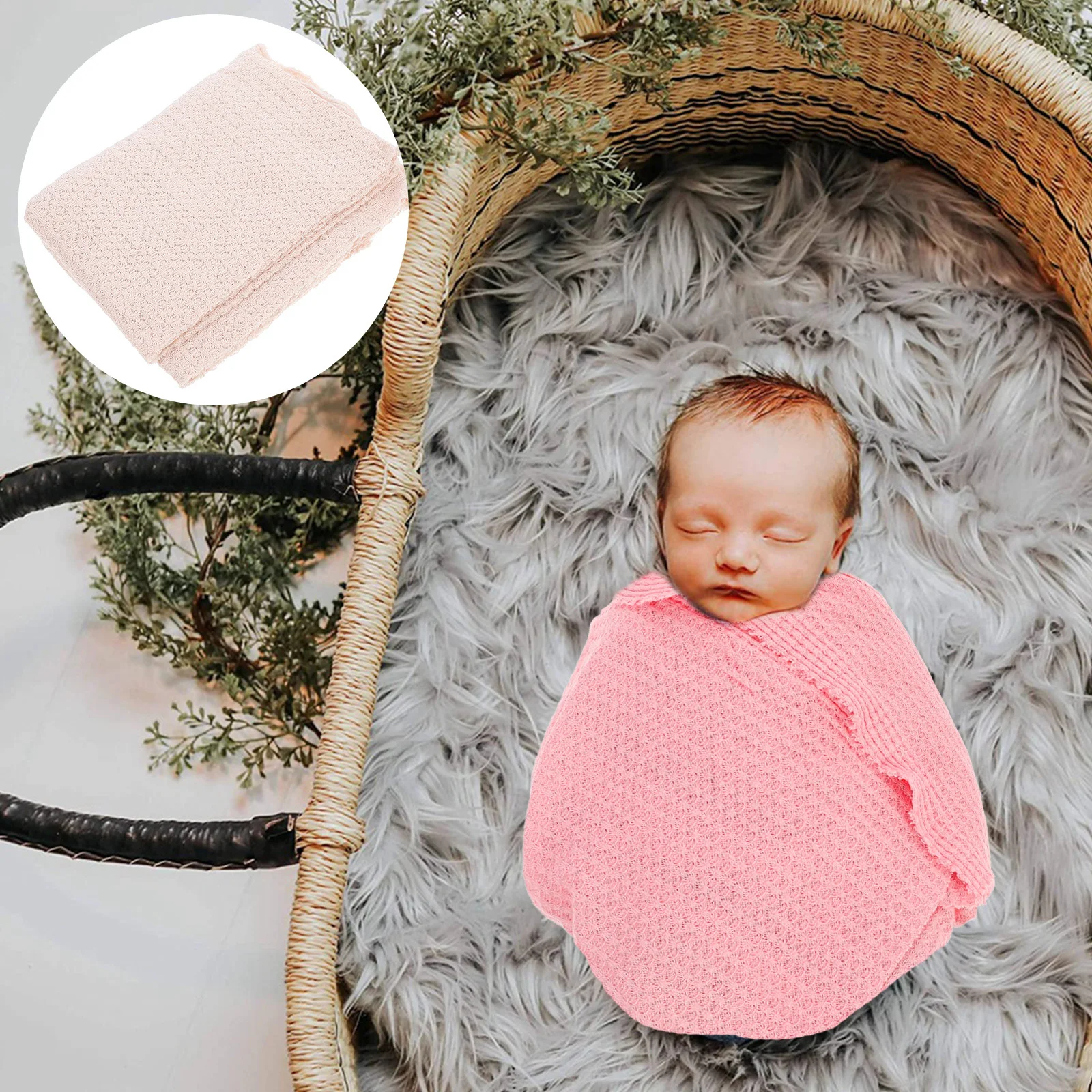 

Stretch Wrap Swaddle for Photography Blanket Polyester Spandex Prop Cloth