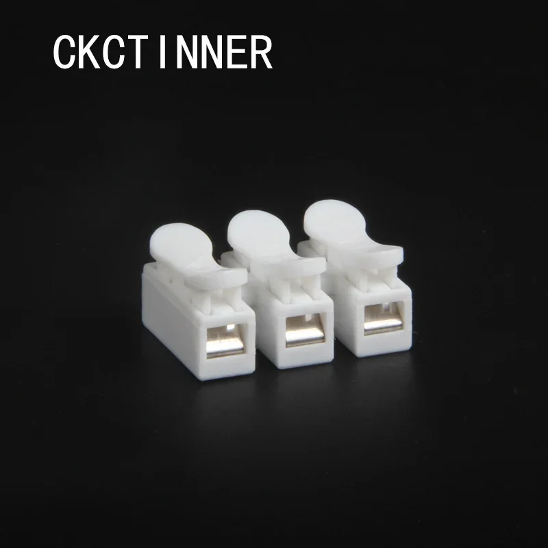 10pcs CH-3 Spring Wire Quick Connector 3p Electrical Crimp Terminals Block Splice Cable Clamp Easy Fit Led Strip