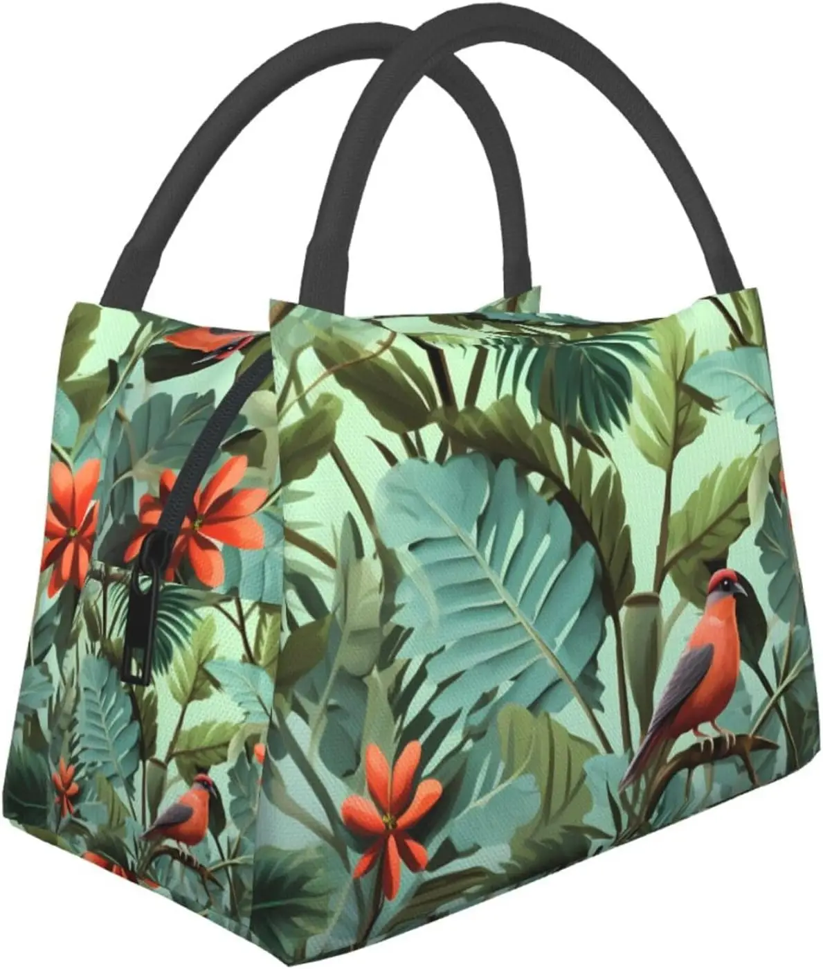 

Tropical Plants Lunch Bag for Women Men Insulated Lunch Box Reusable Lunch Tote Bags Leakproof Lunchbox Large Capacity