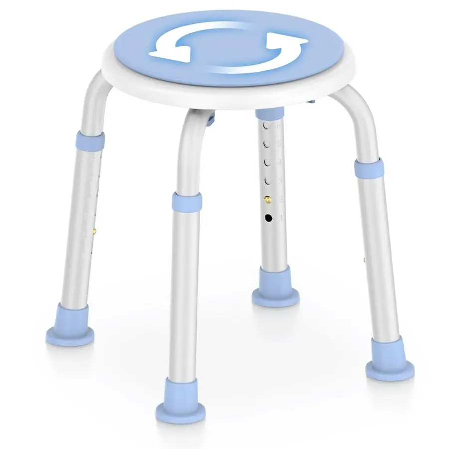 

Вращающееся на 360 градусов сиденье для душа с регулировкой, для ванн и небольших ванных комнат, грузоподъемность 300 фунтов, с противоскользящими резиновыми наконечниками